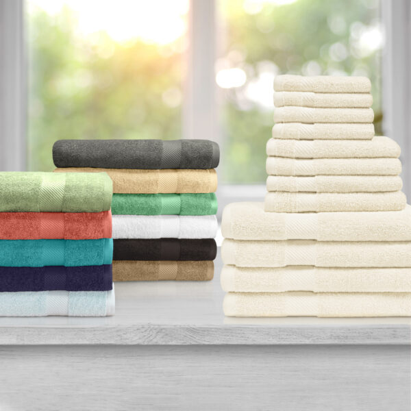 12-Piece 100-Percent Egyptian Cotton Towel Set - Image 2