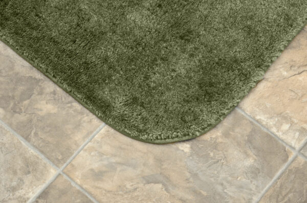 2 Piece Traditional Soft and Plush Nylon Washable Bathroom Rug Set Deep Fern - Image 2